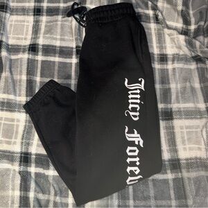 Juicy Couture Black Joggers with White Logo